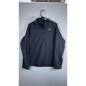 Patagonia Sweater Mens Medium Gray Better Sweater Quarter Zip Pullover Fleece